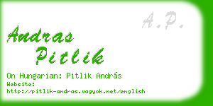 andras pitlik business card